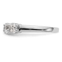 14k White Gold 1 1/3 ct Lab Grown Diamond VS/SI+ G+ 5 Stone Complete Band