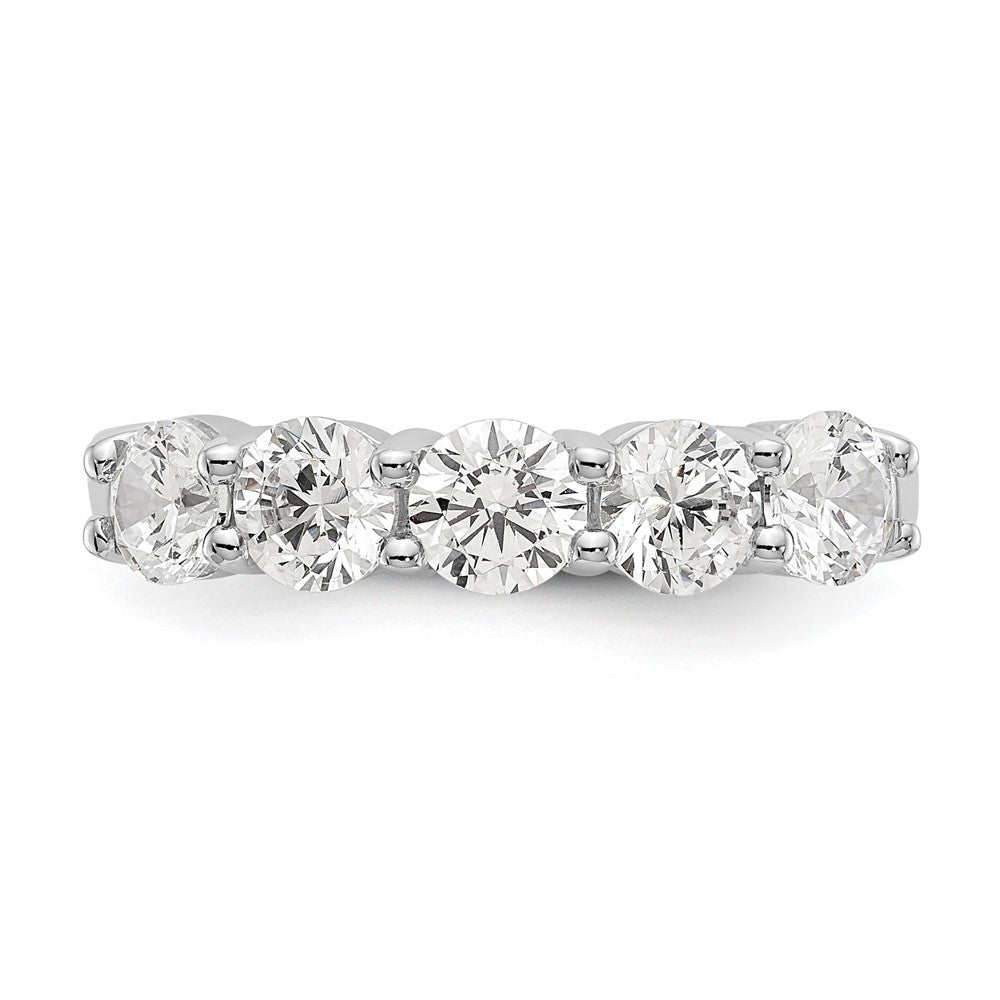 14k White Gold 1 1/3 ct Lab Grown Diamond VS/SI+ G+ 5 Stone Complete Band
