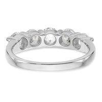 14k White Gold 1 1/3 ct Lab Grown Diamond VS/SI+ G+ 5 Stone Complete Band