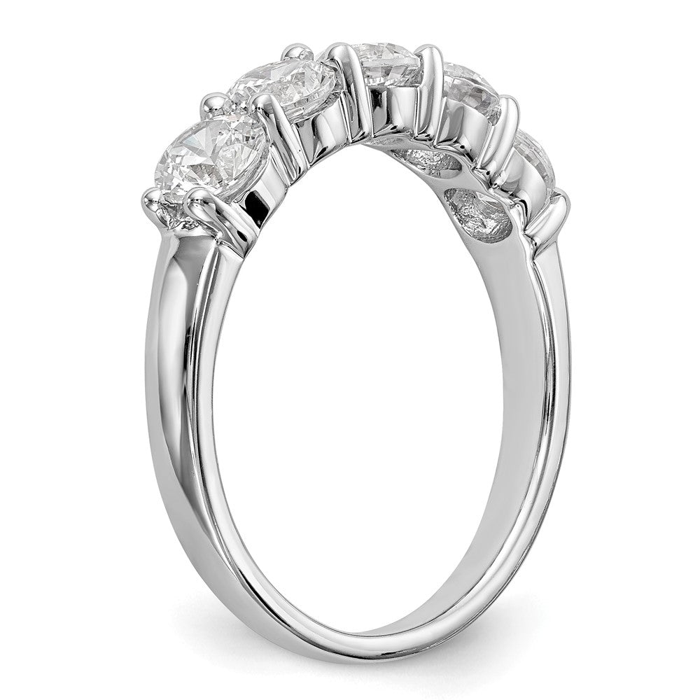 14k White Gold 1 1/3 ct Lab Grown Diamond VS/SI+ G+ 5 Stone Complete Band
