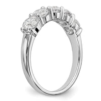 14k White Gold 1 1/3 ct Lab Grown Diamond VS/SI+ G+ 5 Stone Complete Band