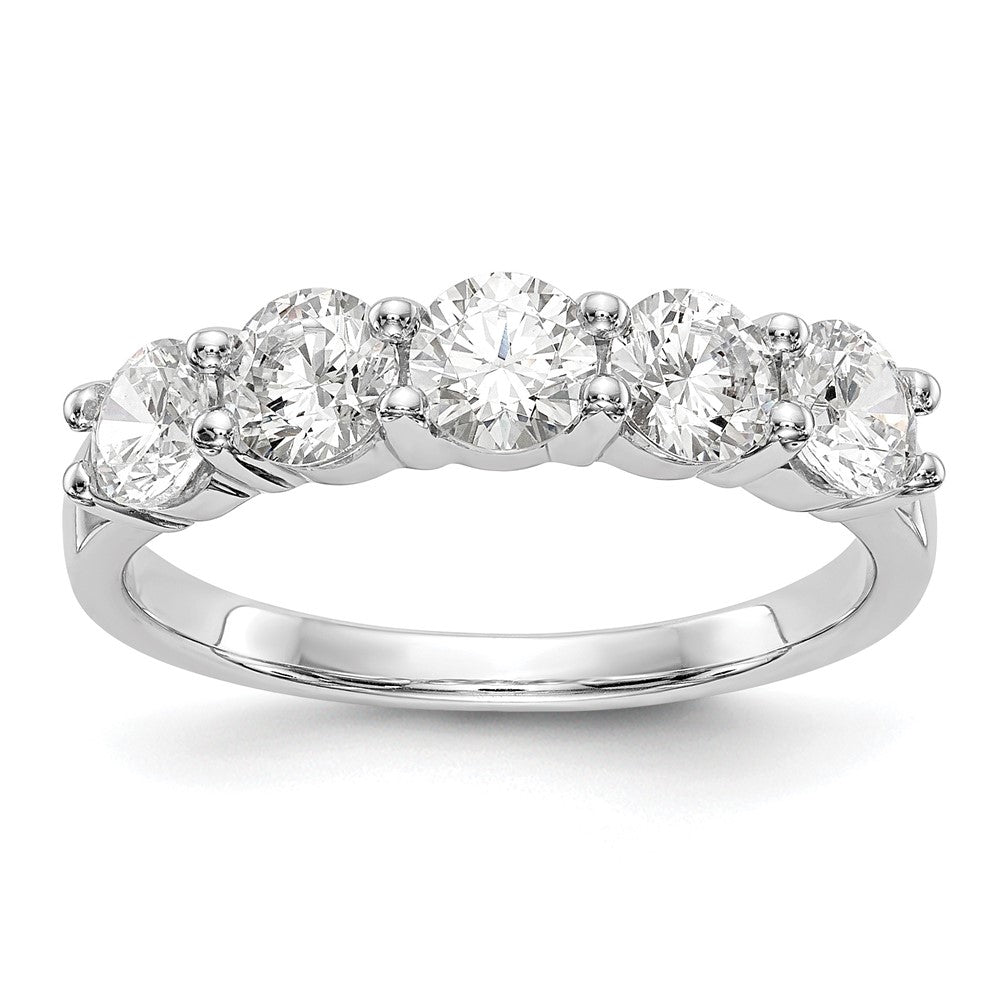 Platinum 1 1/3 ct Lab Grown Diamond VS/SI+ G+ 5 Stone Complete Band