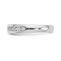 14k White Gold 3/8 ct Lab Grown Diamond VS/SI+ G+ 9 Stone Complete Band