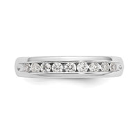 14k White Gold 3/8 ct Lab Grown Diamond VS/SI+ G+ 9 Stone Complete Band