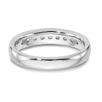 14k White Gold 3/8 ct Lab Grown Diamond VS/SI+ G+ 9 Stone Complete Band