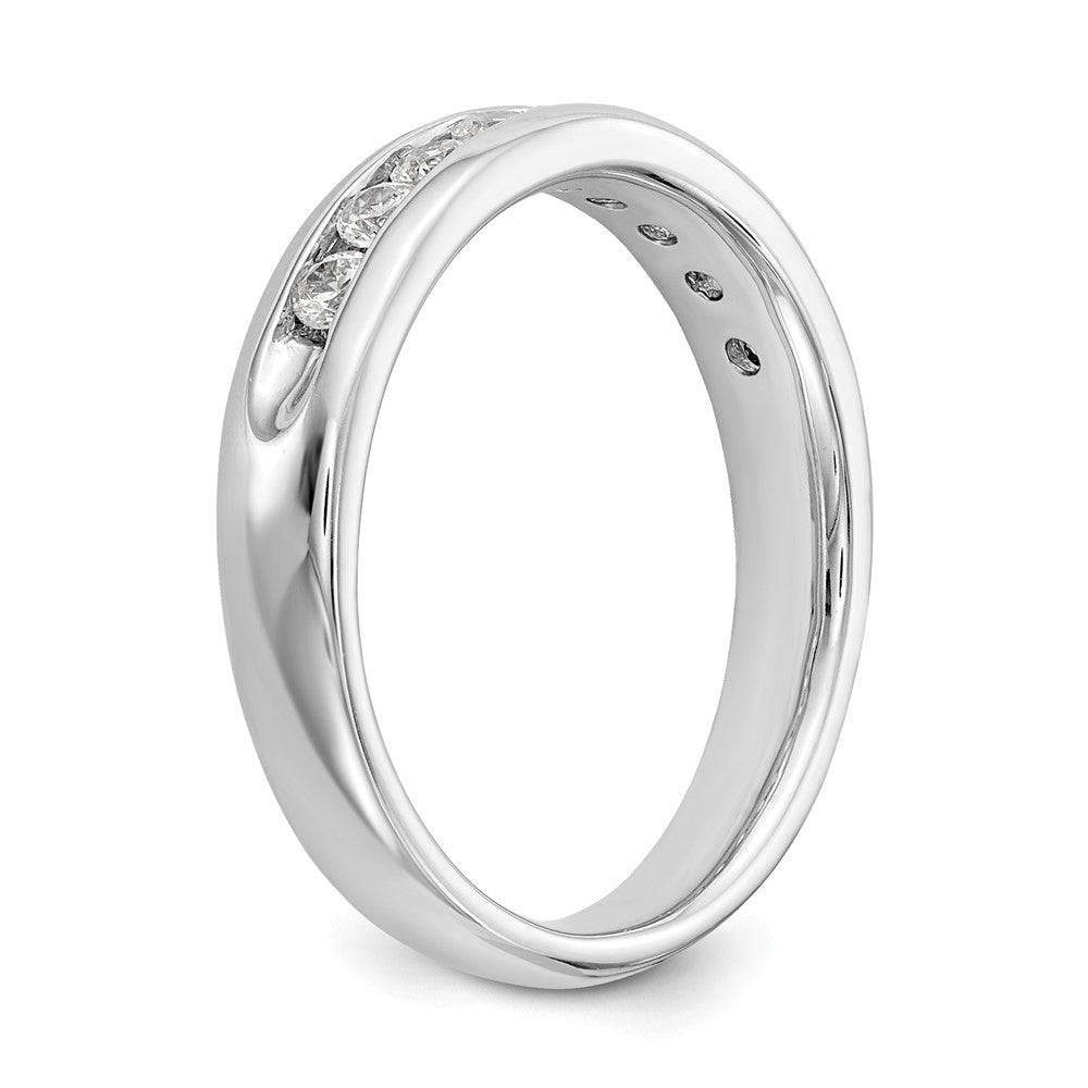 14k White Gold 3/8 ct Lab Grown Diamond VS/SI+ G+ 9 Stone Complete Band