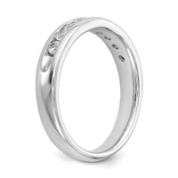 14k White Gold 3/8 ct Lab Grown Diamond VS/SI+ G+ 9 Stone Complete Band