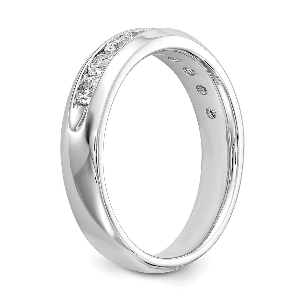 14k White Gold 5/8 ct Lab Grown Diamond VS/SI+ G+ 9 Stone Complete Band