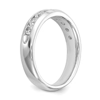 14k White Gold 5/8 ct Lab Grown Diamond VS/SI+ G+ 9 Stone Complete Band