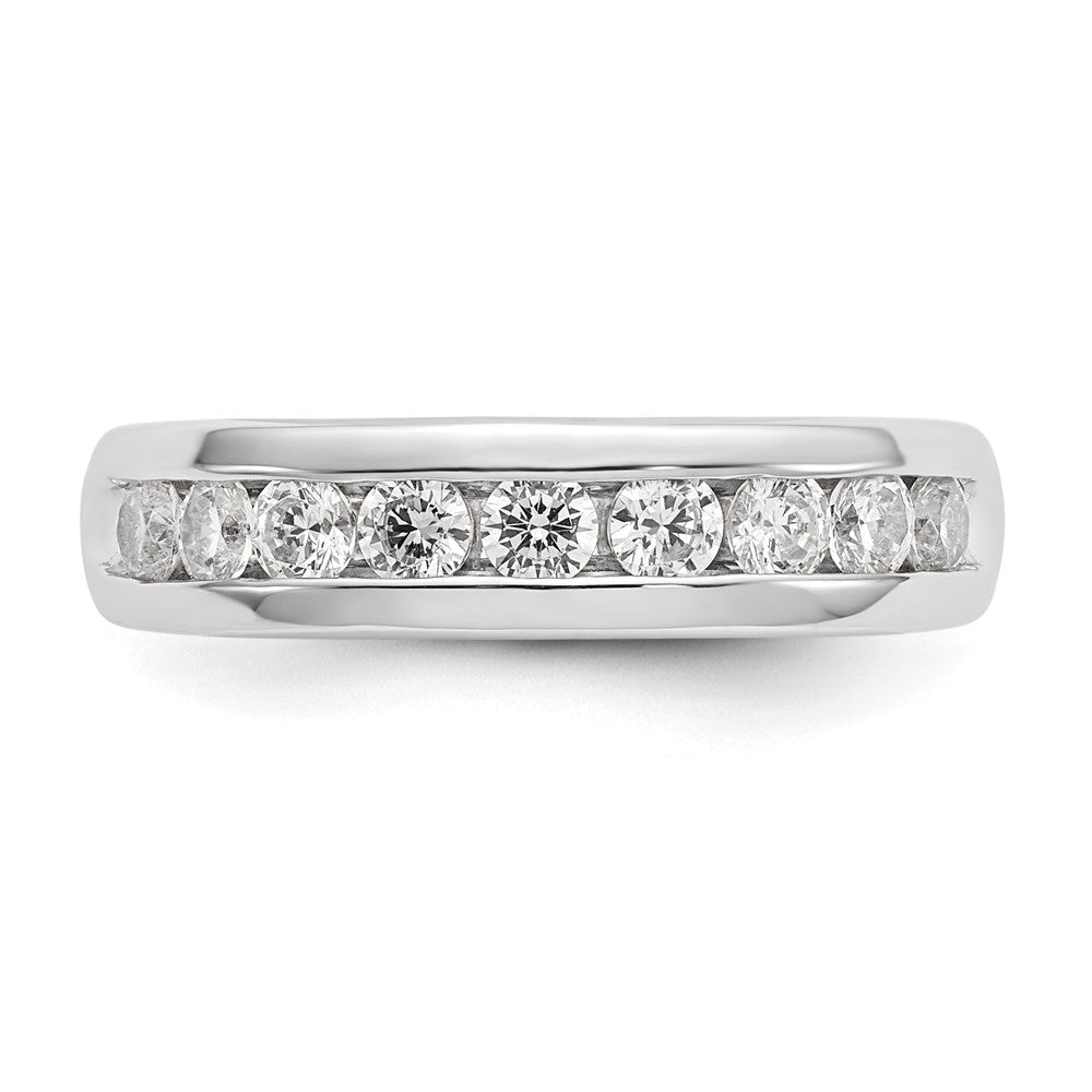 14k White Gold 3/4 ct Lab Grown Diamond VS/SI+ G+ 9 Stone Complete Band