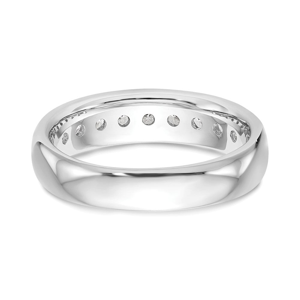14k White Gold 3/4 ct Lab Grown Diamond VS/SI+ G+ 9 Stone Complete Band