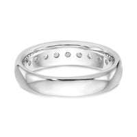 14k White Gold 3/4 ct Lab Grown Diamond VS/SI+ G+ 9 Stone Complete Band