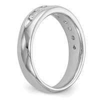 14k White Gold 3/4 ct Lab Grown Diamond VS/SI+ G+ 9 Stone Complete Band