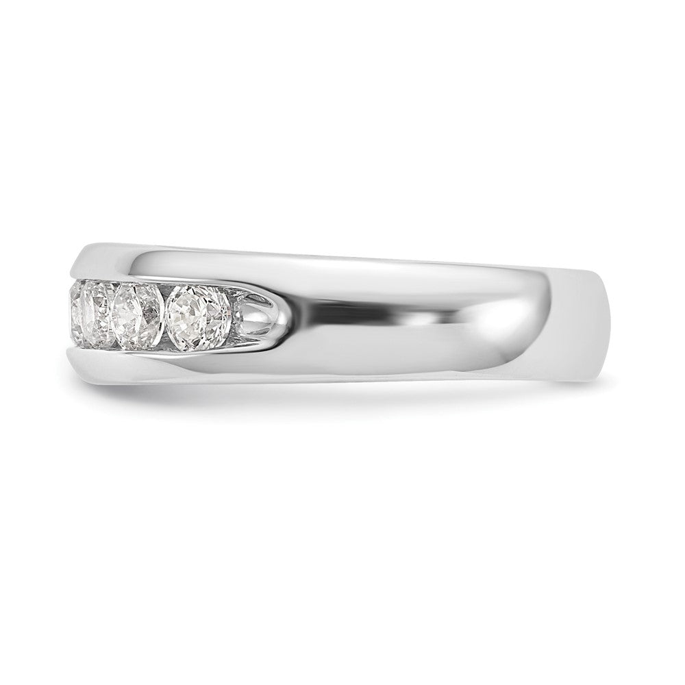 14k White Gold 1 ct Lab Grown Diamond VS/SI+ G+ 9 Stone Complete Band