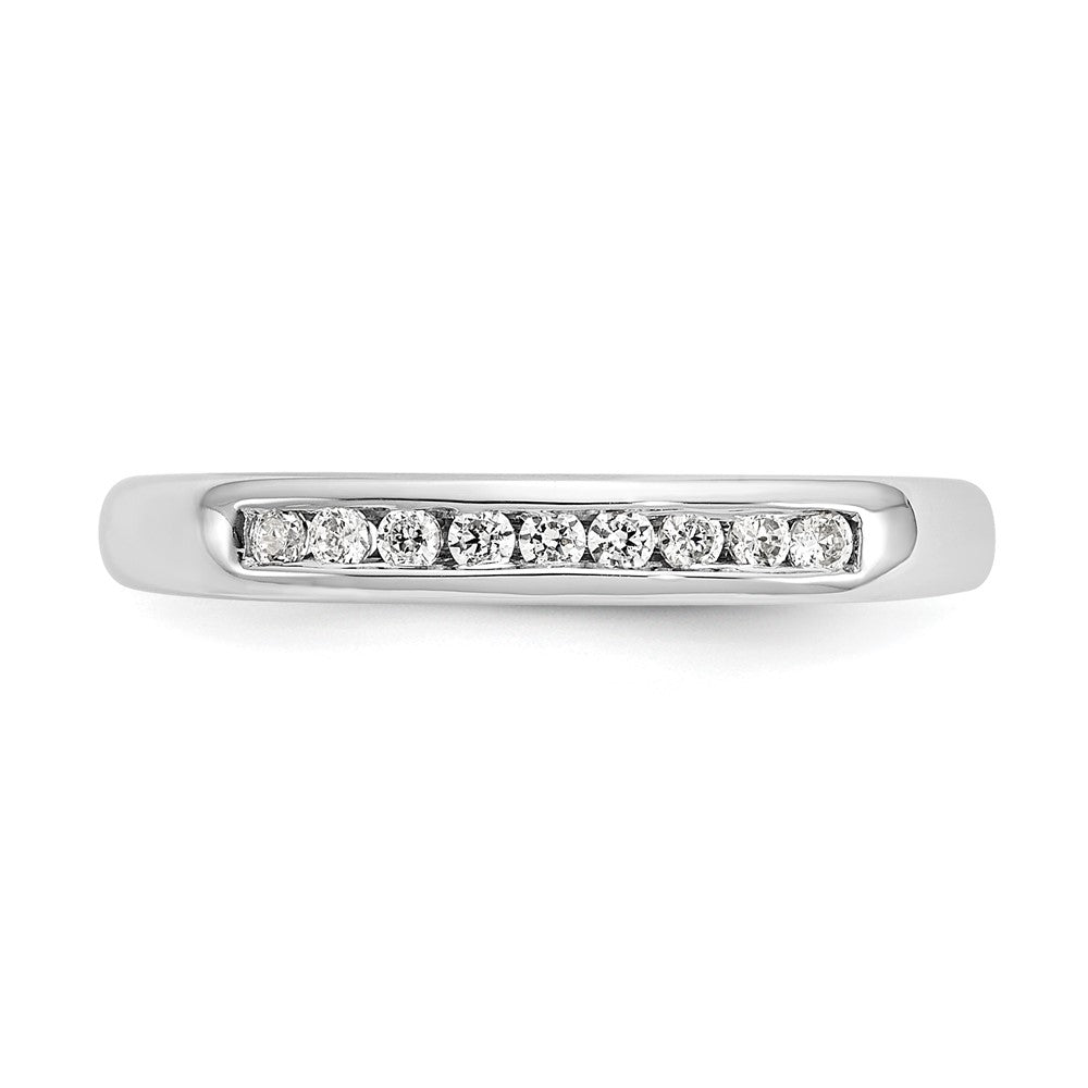 14k White Gold 1 ct Lab Grown Diamond VS/SI+ G+ 9 Stone Complete Band