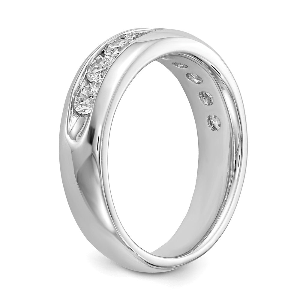 14k White Gold 1 ct Lab Grown Diamond VS/SI+ G+ 9 Stone Complete Band