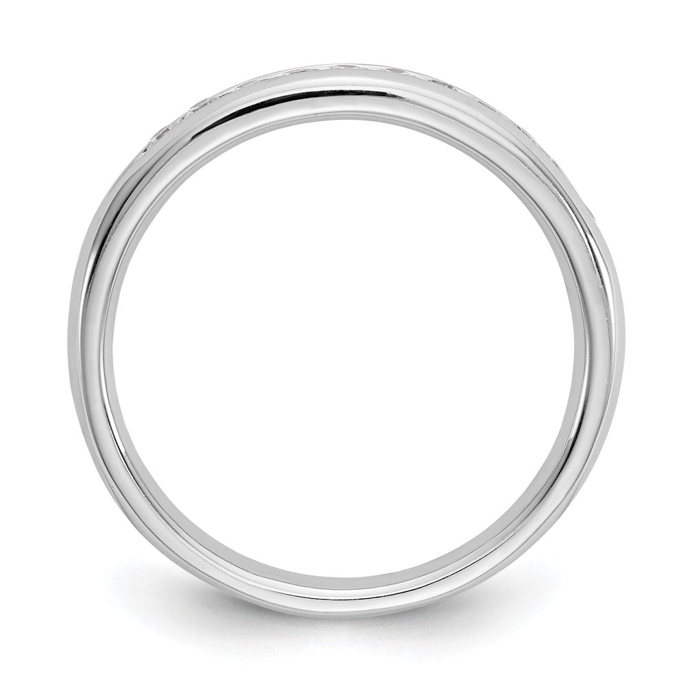 14k White Gold 1/5 ct Lab Grown Diamond VS/SI+ G+ 11 Stone Complete Band