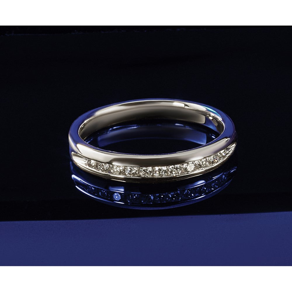 14k White Gold 1/5 ct Lab Grown Diamond VS/SI+ G+ 11 Stone Complete Band