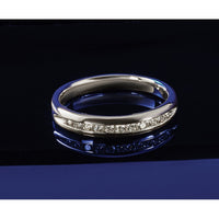 14k White Gold 1/5 ct Lab Grown Diamond VS/SI+ G+ 11 Stone Complete Band