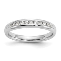 14k White Gold 1/5 ct Lab Grown Diamond VS/SI+ G+ 11 Stone Complete Band
