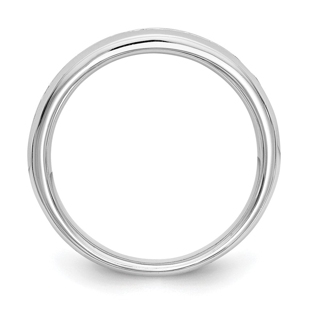 14k White Gold 3/4 ct Lab Grown Diamond VS/SI+ G+ 11 Stone Complete Band