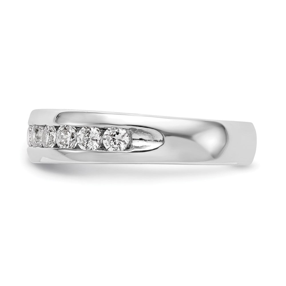 14k White Gold 3/4 ct Lab Grown Diamond VS/SI+ G+ 11 Stone Complete Band