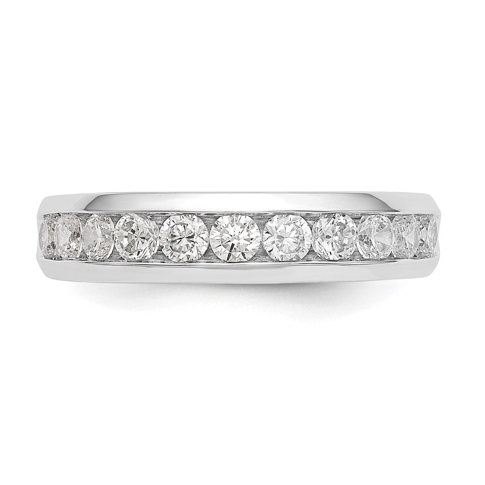 14k White Gold 3/4 ct Lab Grown Diamond VS/SI+ G+ 11 Stone Complete Band