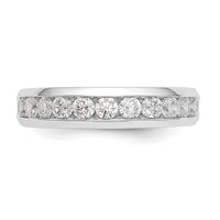 14k White Gold 3/4 ct Lab Grown Diamond VS/SI+ G+ 11 Stone Complete Band