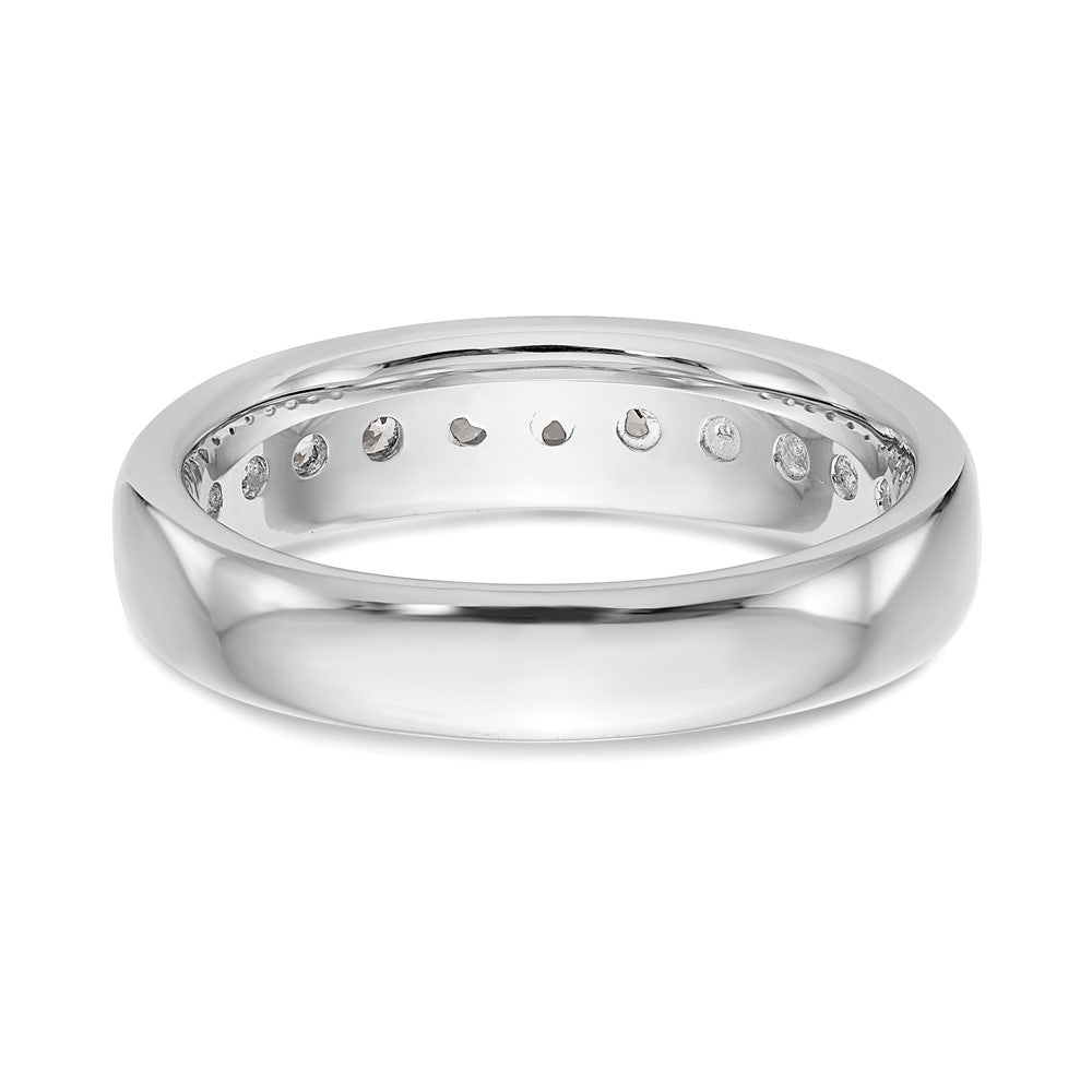 14k White Gold 3/4 ct Lab Grown Diamond VS/SI+ G+ 11 Stone Complete Band