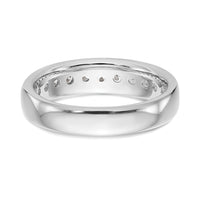14k White Gold 3/4 ct Lab Grown Diamond VS/SI+ G+ 11 Stone Complete Band