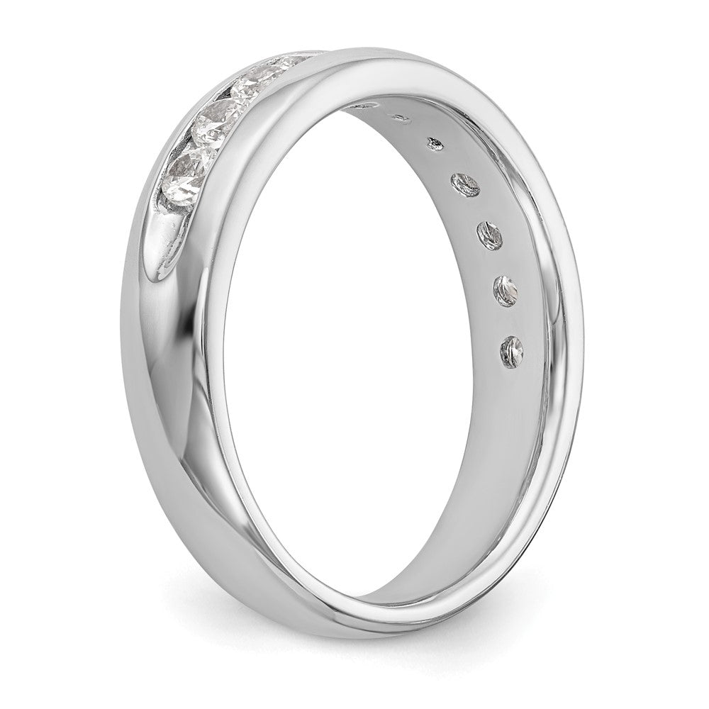 14k White Gold 3/4 ct Lab Grown Diamond VS/SI+ G+ 11 Stone Complete Band