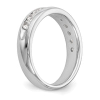 14k White Gold 3/4 ct Lab Grown Diamond VS/SI+ G+ 11 Stone Complete Band
