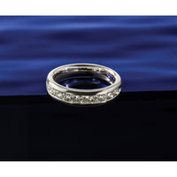14k White Gold 3/4 ct Lab Grown Diamond VS/SI+ G+ 11 Stone Complete Band