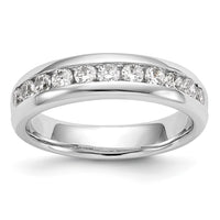 14k White Gold 3/4 ct Lab Grown Diamond VS/SI+ G+ 11 Stone Complete Band