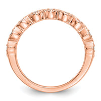 14k Rose Gold 1/10 ct Lab Grown Diamond VS/SI+ G+ Complete Fashion Band