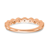 14k Rose Gold 1/10 ct Lab Grown Diamond VS/SI+ G+ Complete Fashion Band