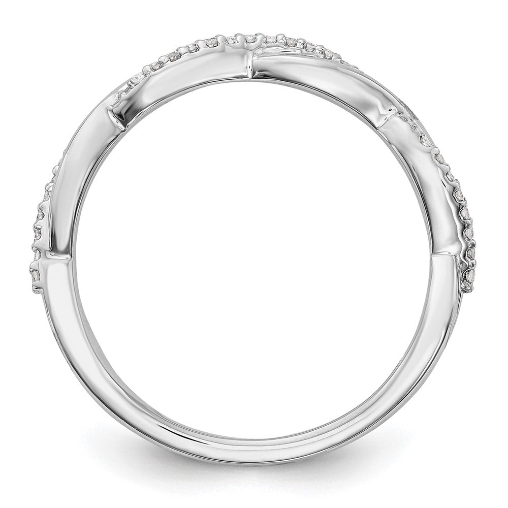14k White Gold 1/8 ct Lab Grown Diamond VS/SI+ G+ Complete Twist Band