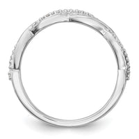 14k White Gold 1/8 ct Lab Grown Diamond VS/SI+ G+ Complete Twist Band