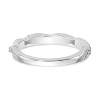 14k White Gold 1/8 ct Lab Grown Diamond VS/SI+ G+ Complete Twist Band