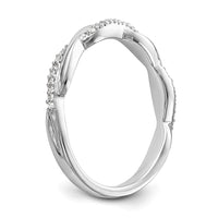14k White Gold 1/8 ct Lab Grown Diamond VS/SI+ G+ Complete Twist Band