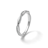 14k White Gold 1/8 ct Lab Grown Diamond VS/SI+ G+ Complete Twist Band