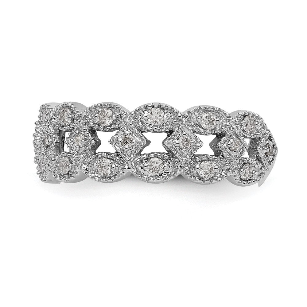 14k White Gold 1/2 ct Lab Grown Diamond VS/SI+ G+ Complete Link Band