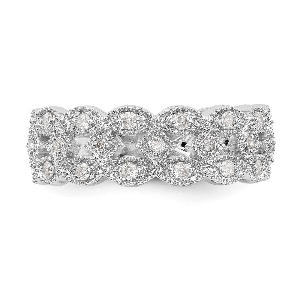 14k White Gold 1/2 ct Lab Grown Diamond VS/SI+ G+ Complete Link Band