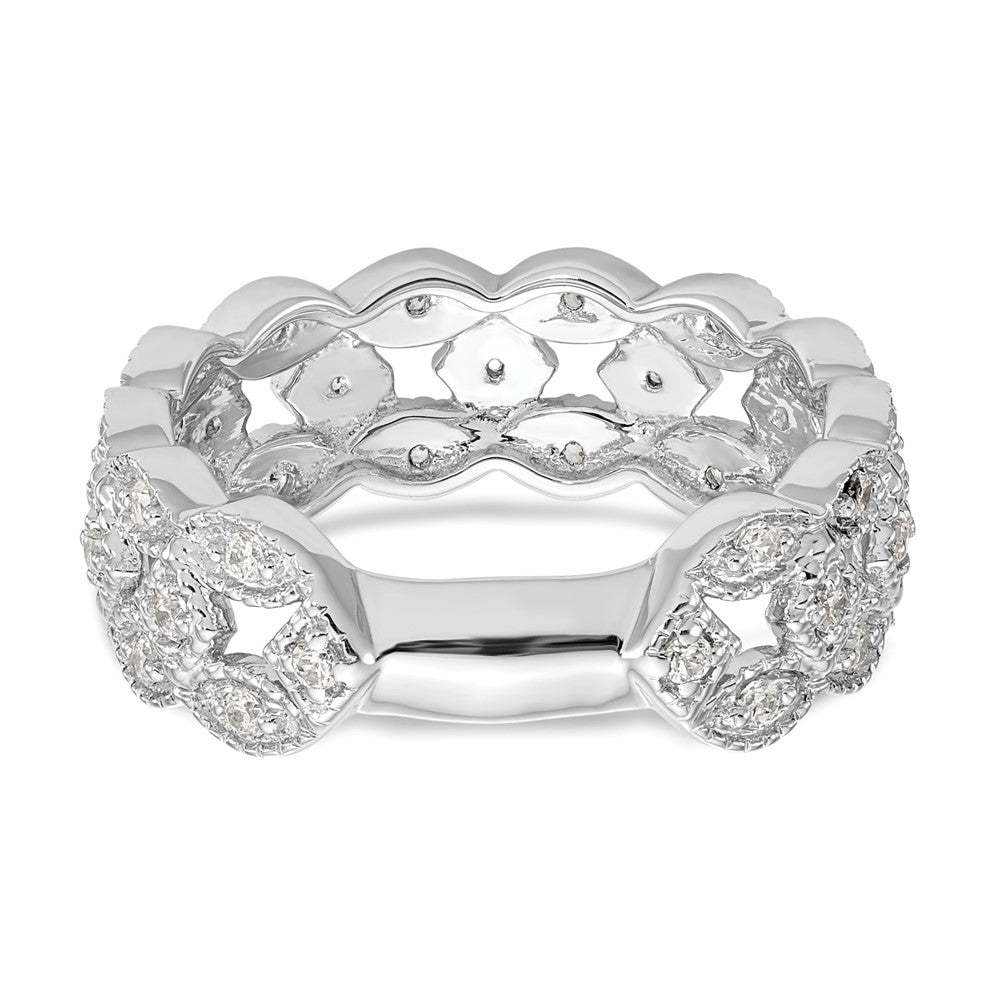 14k White Gold 1/2 ct Lab Grown Diamond VS/SI+ G+ Complete Link Band