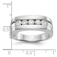14k 3/4 ct Lab Grown Diamond VS/SI+ G+ Complete Men's Band