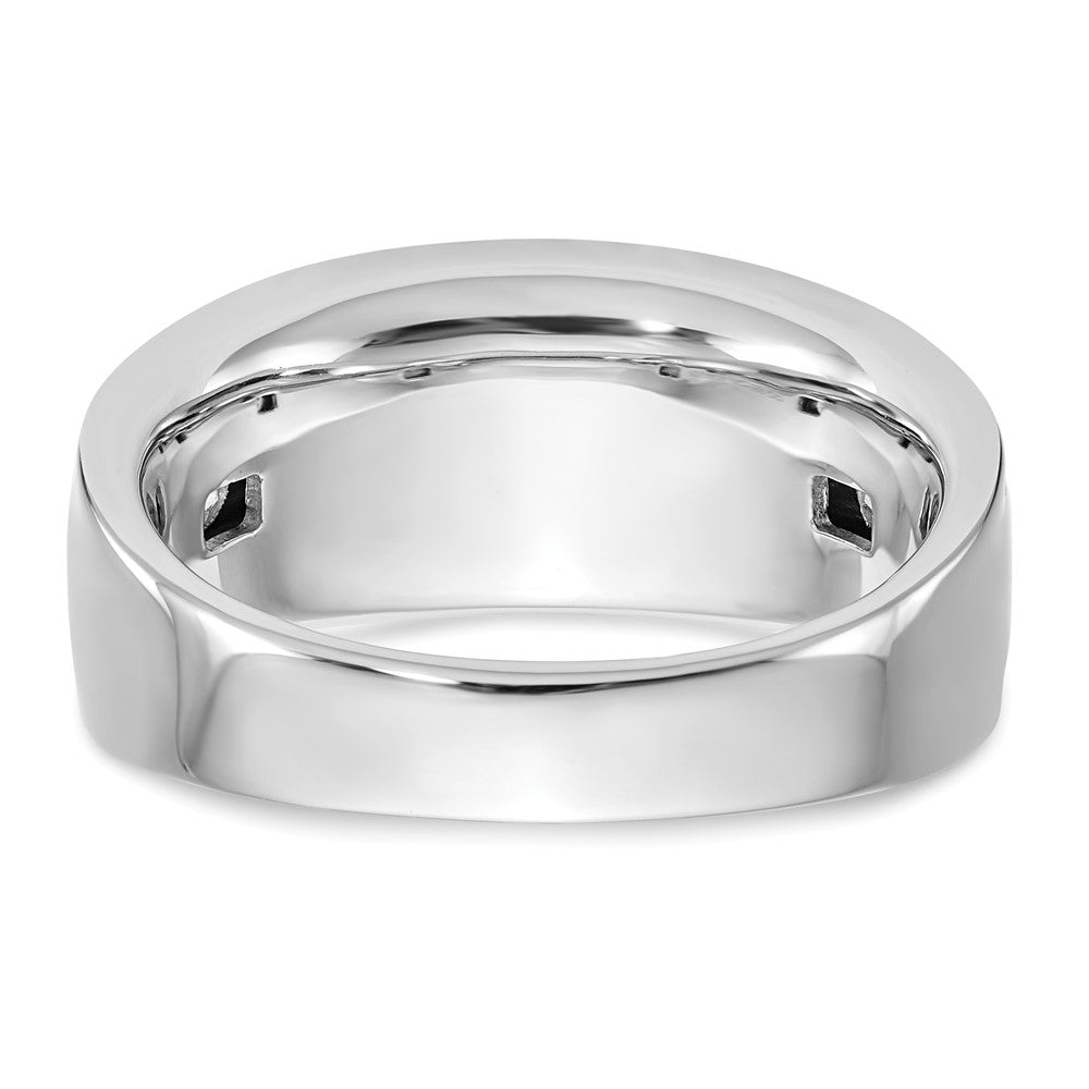 14k White Gold 1 ct Lab Grown Dia VS/SI+ G+ 7 Stone Complete Men's Ring