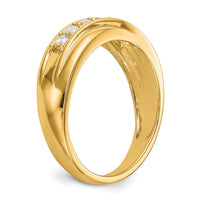 14k 1/2 ct Lab Grown Diamond VS/SI+ G+ Seven Stone Complete Men's Ring