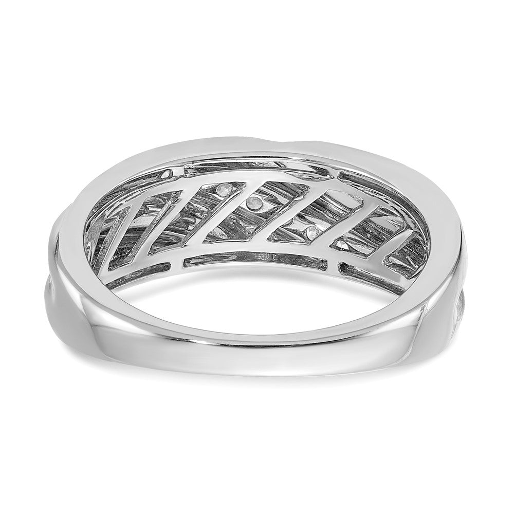 14k Two-tone 1/4ct Lab Grown Diamond VS/SI+ G+ 7 Stone Comp Men's Ring