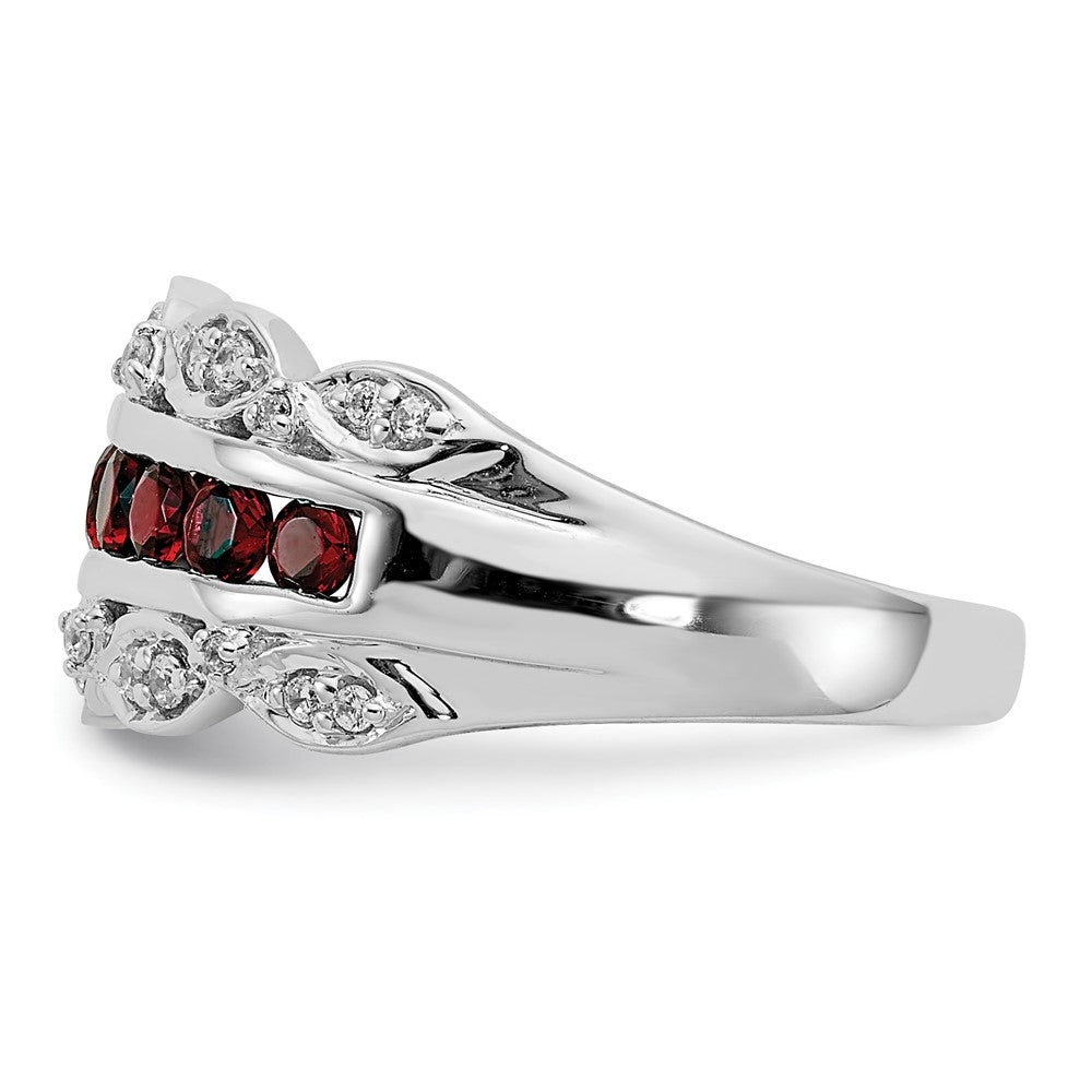 14kw 1/5 ct Lab Grown Dia VS/SI+ G+ & Cr Ruby Comp Fancy Ring