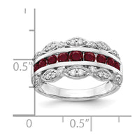 14kw 1/5 ct Lab Grown Dia VS/SI+ G+ & Cr Ruby Comp Fancy Ring